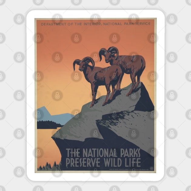 The National Parks Preserve Wild Life Sticker by Scottish Arms Dealer